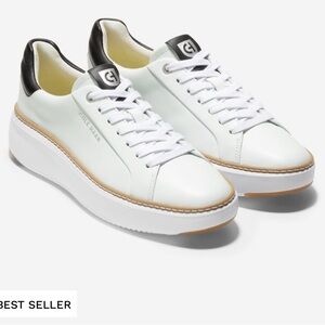 Cole Haan Granpro Topspin White & Black Sneakers 7B